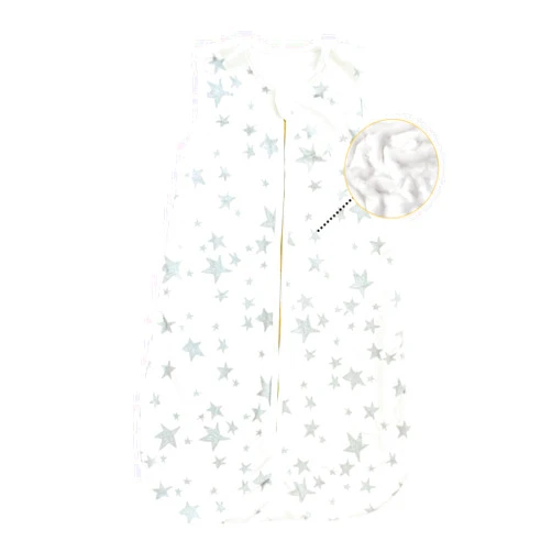Minky Couture Baby Wearable Blanket Sleep Sack | Luxurious Minky Zipup Sleep Bag Blanket for Comfy Breathable Safe Sleeping | Silver Star 12-24M