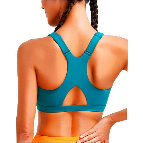 RUNNING GIRL Sports Bras for Women High Support, Adjustable Straps High Impact Sports Bras with Sewn in Pads Workout Bra