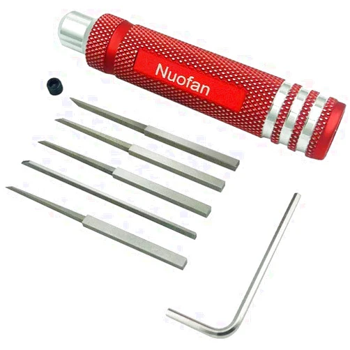 Nuofan Prime Model Scriber Gundam Resin Carved Scribe Line Hobby Cutting Tool Chisel 5 Blades 0.2/0.4/0.6/0.8/1.0mm