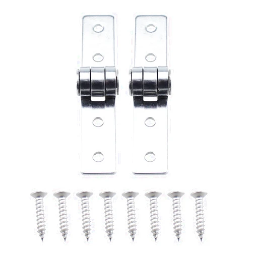 RLECS 2PCS Furniture Door and Window Hinge 304 Stainless Steel Flush Hinge Silver Folding Butt Hinge Length 86MM/3.38Inch Suitable for Folding Door and Window Cabinet Storage and DIY Wooden Box