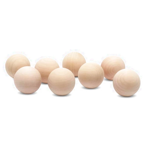 Woodpeckers 2 inch Wooden Round Ball, Bag of 10 Unfinished Natural Round Hardwood Balls, Smooth Birch Balls, for Crafts and DIY Projects (2 inch Diameter) by Woodpeckers