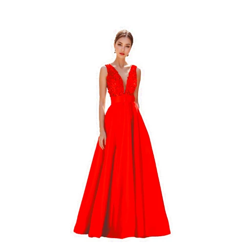 GlitzGleam A-Line Elegant Wedding Guest Dress Floor Length V-Neck Sleeveless Sequin Fashion Evening Dress 2024