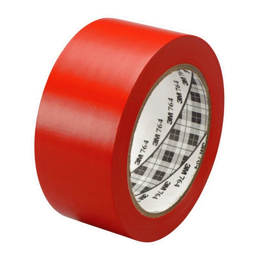 3M Vinyl Tape 764, General Purpose, 1 in x 36 yd, Red, 1 Roll, Light Traffic Floor Marking Tape, Social Distancing, Color Coding, Safety, Bundling