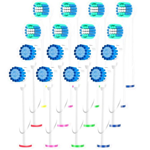 KHBD Replacement Heads Compatible with Oral B Braun Toothbrushes Electric- 16 Pack Professional Precision & Sensitive Brush Heads Refill for Oral B 7000/Pro 1000/9600/ 5000/3000/8000