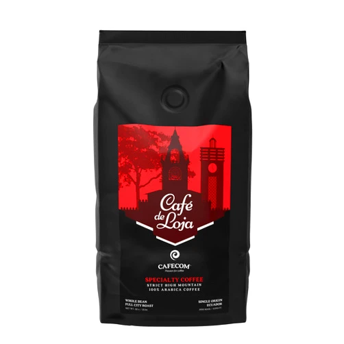 Cafecom Café de Loja AWARDED Specialty Coffee Beans – Arabica Coffee Beans Medium to Dark Roast - Single Origin Coffee and Fair Trade - Best Coffee Beans For Espresso - Premium Coffee Lover Gift - 32 OZ