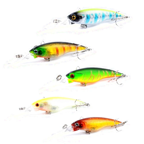TCMBY Minow Lures Fishing Lures with Tackle Box, Fishing Lures for Saltwater and Freshwater, Lifelike Swimbait for Bass Trout Crappie Walleye, Fishing Gifts for Men, Fishing Gear