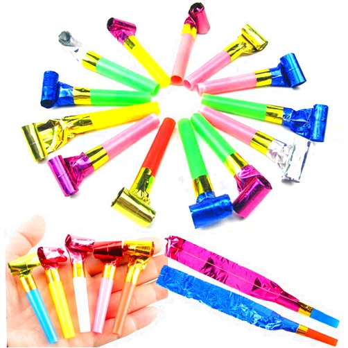 Chshhuao 75 PCS Party Blower Blowouts Noisemakers, Birthday Blow Horns Party Whistles, New Years Party Noisemakers Party Favors, Random Color