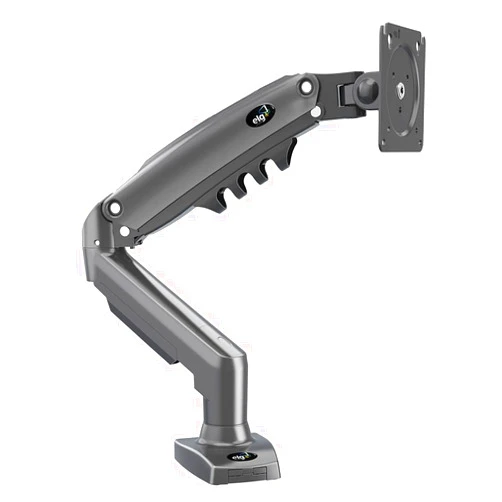 ELG Full Motion Swivel Single Monitor Desk Mount Stand: Empower Your Workspace with Unmatched Flexibility for 17” to 35'' Displays (4.4lbs to 19.8lbs Load) - F80N Model in Striking Black