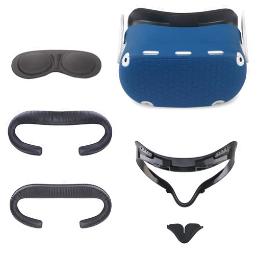 AODELAN VR Accessory Set for Oculus Quest 2 , VR Facial Interface Bracket, PU Leather Foam Cushion, Anti-fogging Sweatproof Face Cover, Anti-Leakage Nose Pad, Shell Cover