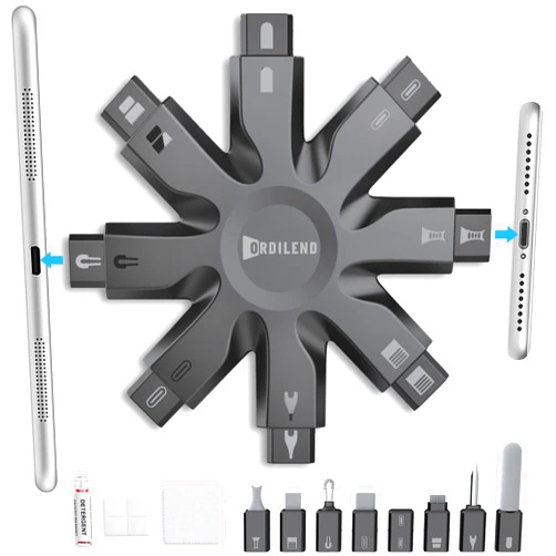 Ordilend iPhone Cleaning Kit,Charging Port Cleaning for Phone iPad Watch, Repair & Restore Cleaner for iPhone Speaker & Lightning Charger Cables, Snowflake Cell Phone Cleaning Kits