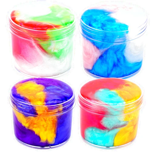 WUJYLY 4 Pack Galaxy Slime Kit,Party Favors for Kids, Non Sticky,Wet,Stress & Anxiety Relief,Slime Bulk for Boys Girl,Cute Stuffers,Super Soft Sludge Toy
