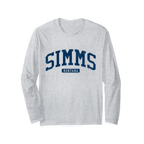 Jim Shorts - Simms Montana T-shirts & Tees Simms Montana MT College University Style Blue Long Sleeve T-Shirt