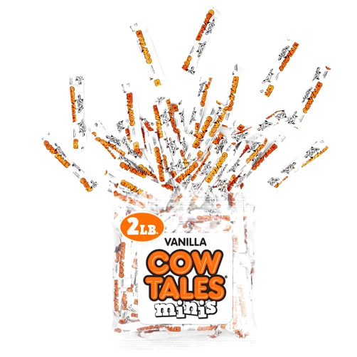 Goetze's Candy Vanilla Cow Tales Minis - 2 Pound Bag (32 Ounces) - Fresh from the Factory