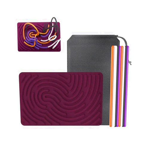 Forauzon Sensory Activity Board-Sensory Activity Board for Kid,Sedation Toys,Kids 3+ & Adults Activities for Travel,Suitable for People with Autism, Anxiety and Depression(Purple)