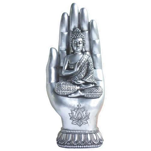 Pigort Buddha Statue Home and Garden Zen Lotus Decorative Sculpture Praying Collectibles Figurines,Home Decoration for Self 9.1 in, Resin