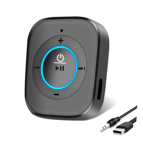 iDIGMALL 2023 Latest Bluetooth 5.3 Audio Receiver for Speaker, Wireless 3.5mm Aux Hi-Fi Music Adapter w/Noise Cancelling Mic & Hands-Free for Car Stereo Home Amp w/Headphones Jack/RCA, 20H Playtime