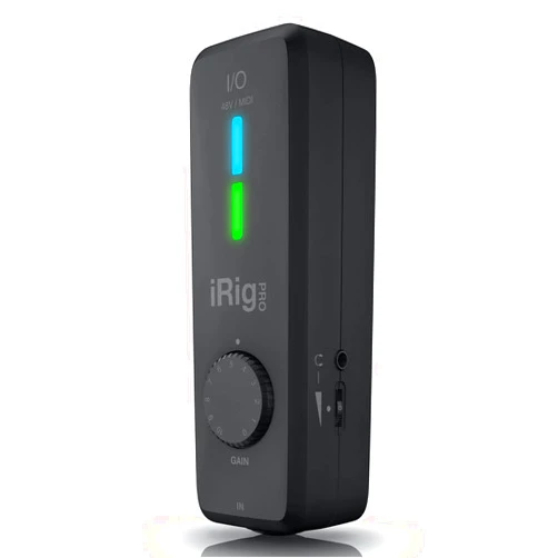 IK Multimedia iRig Pro I/O audio interface for iPhone, iPad, Mac, iOS and PC with USB-C, Lightning and USB cables, 24-bit, 96 kHz recording and guitar, bass and XLR mic inputs
