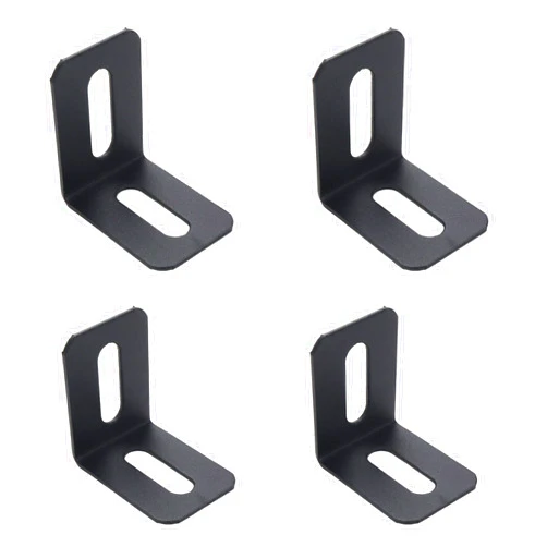 Dahszhi 4Pcs Adjustable 90 Degree L Shape Bracket Corner Connector Right Angle Brackets L Slotted Support Shelf Bracket, 1.97