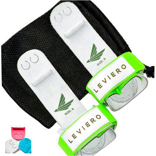 LEVIERO Gymnastics Grips Set, Grips for Gymnastics Girls, Dowel Grips with Soft Leather, Velcro Wrist Straps, and Adjustable Finger Holes, for All Ages