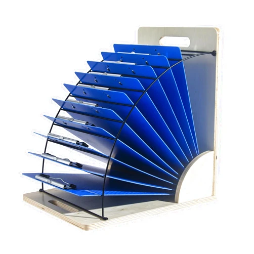 XINGTS Clipboard Holder,Easy to Assemble Clipboard Organizer,Clipboard Storage in Wood and Metal,Clipboard Holder for Classroom,Stable Clipboard Standcan for Home Office,Comes with Instructions