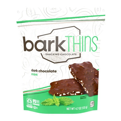 barkTHINS Snacking Dark Chocolate, Mint, 4.7 Ounce (Pack of 12)