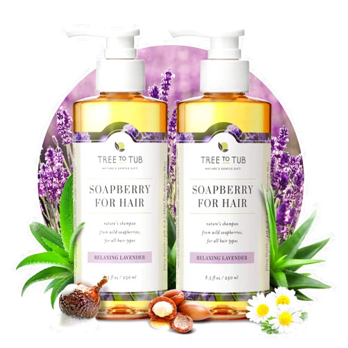 Tree to Tub Lavender Dry Hair Shampoo for Sensitive Scalp - Gentle Hydrating Dry Scalp Shampoo for Women & Men, Moisturizing Sulfate Free Shampoo w/Organic Argan Oil, Chamomile, All Natural Aloe Vera