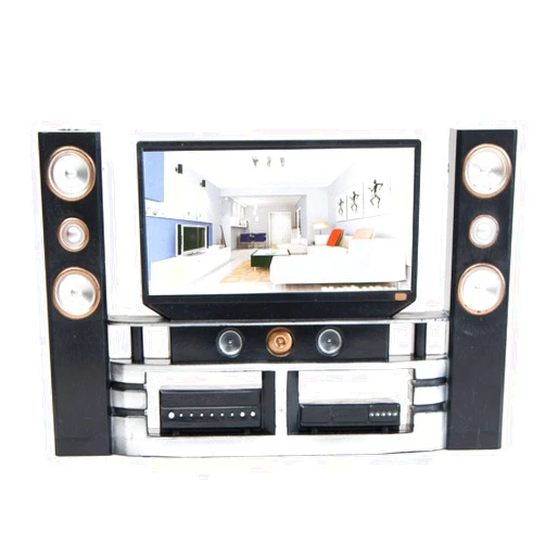 E-TING Miniature Dollhouse Furniture Accessories Playset for 11.5-12 inches Dolls (Hi-Fi TV Cabinet Set)