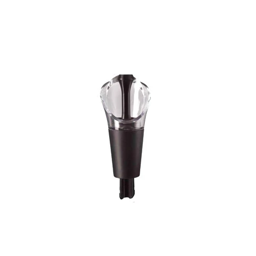 Vacu Vin 6504606 Wine Server & Stopper, Set of 2, 3.2 x 8 x 15.6 cm, Black