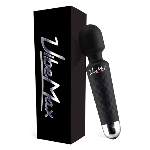 VibeMax Rechargeable Personal Massager - Powerful Multi Speed Vibration - Whisper Quiet - Waterproof - for Muscle Tension Relief in Neck, Back, Shoulders, Legs and Feet - Black