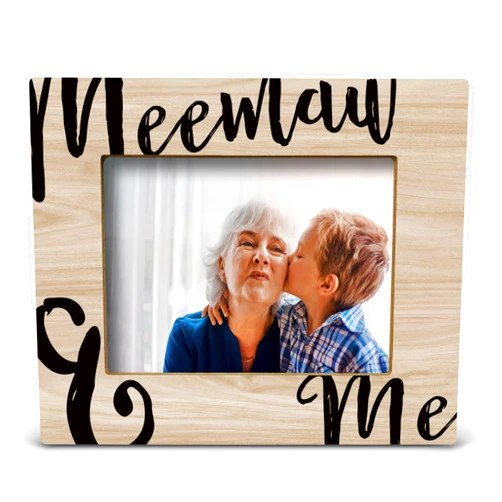 FONDCANYON Meemaw and Me Picture Frames,Grandma Gifts Wood Photo Frame, Meemaw Gifts for Mother’s Day, Grandma Meemaw Gifts from Grandkids Grandchildren (5x7 Inch Photo)