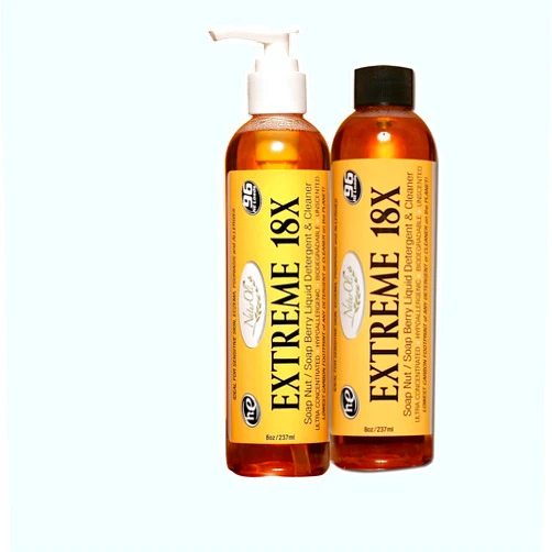 NaturOli EXTREME - (2 Pack) 18X Soap Berry Liquid Laundry Soap - All Natural Detergent And Cleaner - Highly-Concentrated, Sulfate-Free, Allergy-free, Unscented.