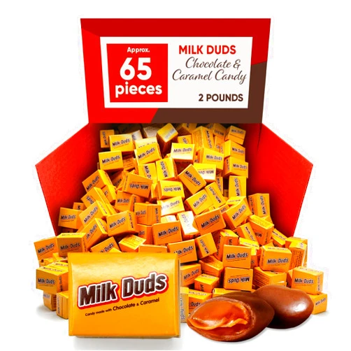CHAIN & JO SWEETS Chocolate & Caramel Snack Size Candies 2 Pounds Approx 65 Pieces - Chocolate Milk Candy Dish Individually Wrapped - Perfect for Christmas, Birthdays & other celebrations