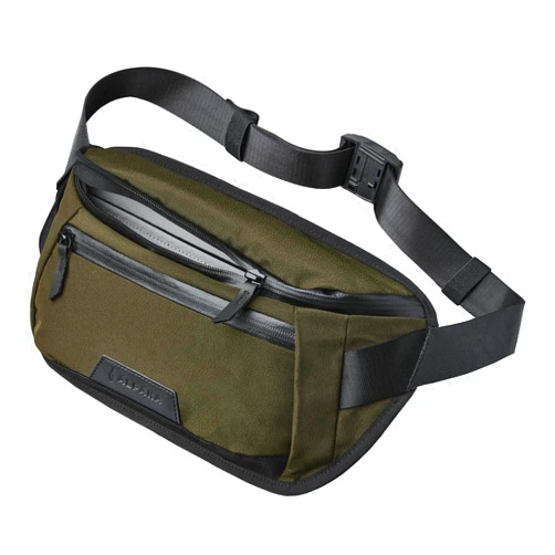 ALPAKA Bravo Sling Mini V2 - Sling Bag Fits an iPad Mini, 5L Small Crossbody Bag for Men Weather Resistant Fabrics, Adjustable Shoulder Strap, Quick Release Maglockz Buckle (Army Green Axoflux 300D)
