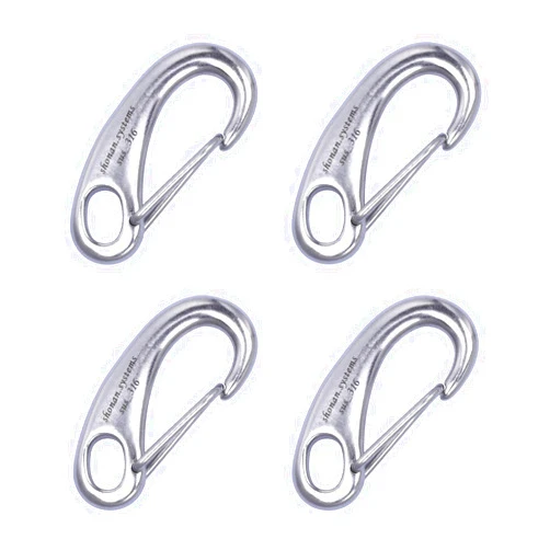 Shonan.Systems SHONAN 2.75 Inch Marine Carabiner Clips, 4 Pack Stainless Steel 316 Clips Boat Fender Hooks, Snap Hooks for Bucket, Camping, and Hiking 660 Lbs