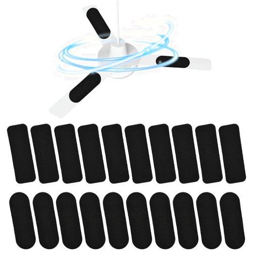 Mzario 20 PCS Ceiling Fan Filters for Blades, Activated Coconut Carbon Fan Blade Air Purifier Pads, Easy-Stick Universal Air Filter for Home Office Common Household Contaminants