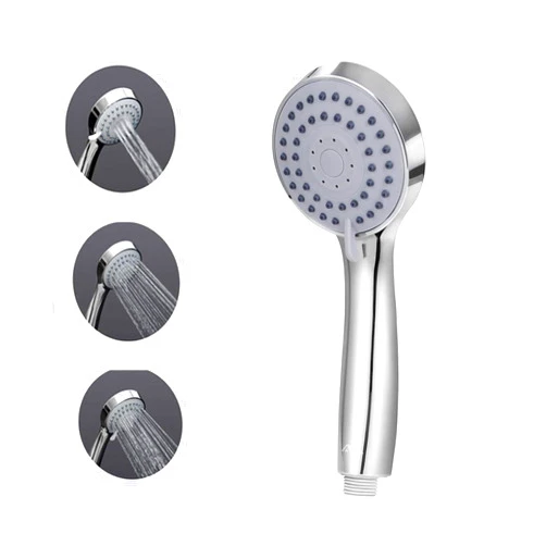 BENHAI Adjustable Shower Head, Self Cleaning Universal Replacement Shower Head with 3 Mode Function High Pressure Water Saving ABS+Electroplating Technology for Adults Children Pets Home and Gym Use