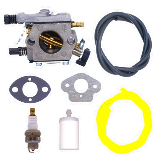 FitBest 503281504 Carburetor Tune-up Kit fits Husqvarna 51 55 Chainsaw Replaces Walbro WT-170 WT-170-1 with Spark Plug Fuel lines