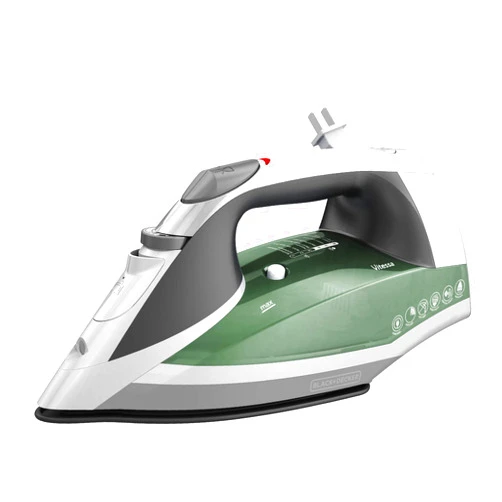 BLACK+DECKER Vitessa Advanced Steam Iron, ICR2020, Even Steam Nonstick Soleplate, Auto Shutoff, Tangle-Free Retractabel Cord, Green