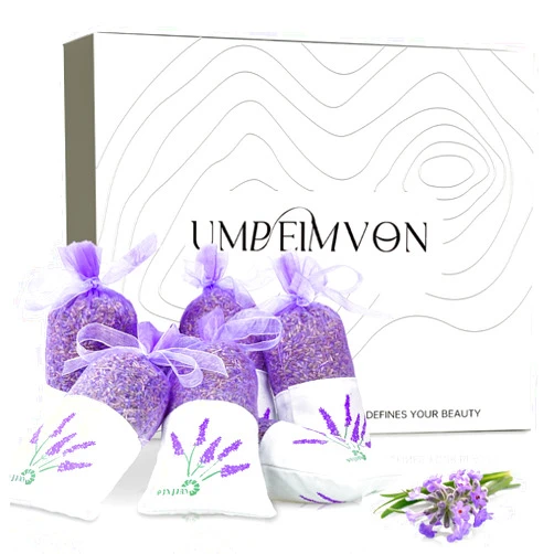 Umpeimvon 6 Packs Gift Lavender Sachet Bags for Drawers and Closets, Scented Sachets Drawer Fresheners for Clothes Drawer Sachets Closet Sachets Home Fragrance Oder Eliminator, Smell Good for House