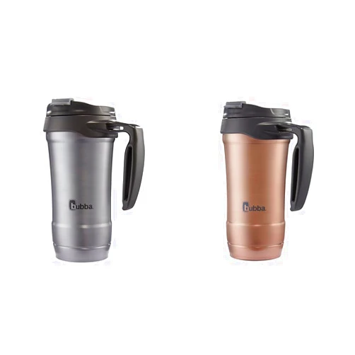 Bubba hero travel mugs, 18 oz, keeps drinks cold 24 hours hot 6 hours, gunmetal and rose gold
