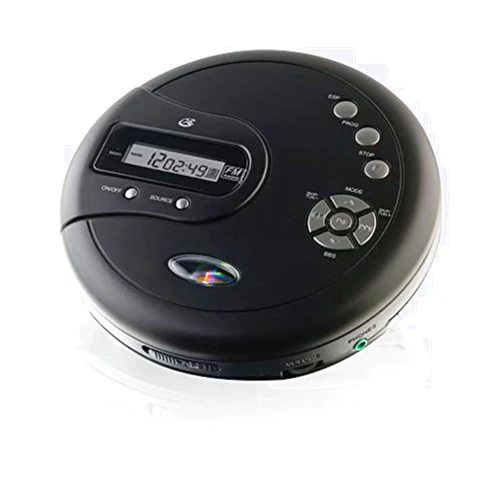 GPX PC332B Portable CD Player with Anti-Skip Protection, FM Radio and Stereo Earbuds - Black
