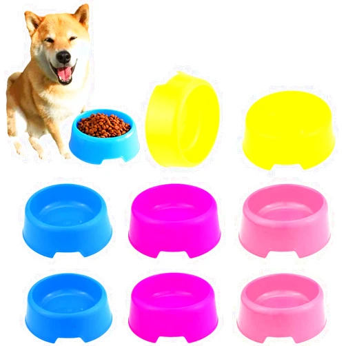 BcPowr 16 PCS Pet Plastic Bowls Dog and Cat Supply Plastic Food Feeding Water Dish Bowl Feeder