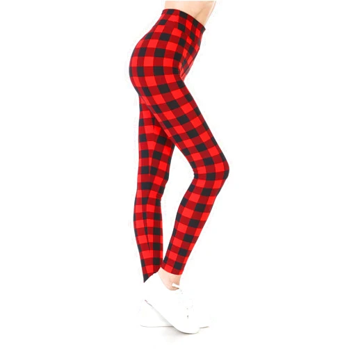Leggings Depot High Waisted Checkered & Animal Print Leggings for Women - Regular, Plus, 1X3X, 3X5X