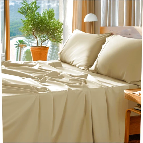 SONORO KATE 100% Egyptian Cotton Sheets Set - 1000 High Thread Count, Luxury 5-Star Hotel Sateen Bed Sheets, Soft, Breathable Long Staple Sheets, Fit up to 16