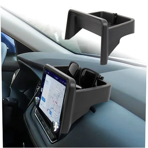 Neepiar Center Console Organizer Compatible with 2021-2024 Rogue S/SV Dashboard Tray Interior Insert Accessories Behind Screen Black (ONLY Fit 8 Inch)