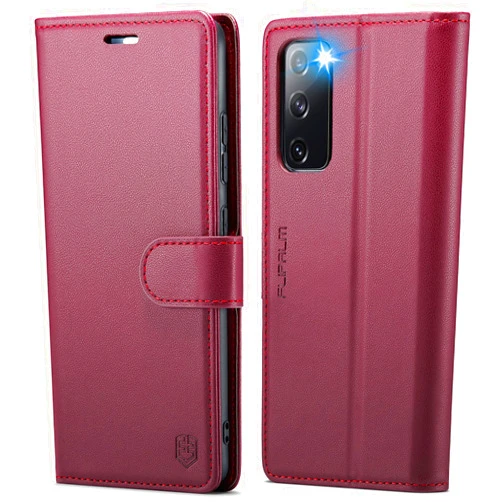 FLIPALM for Samsung Galaxy S20 FE 5G Wallet Case with RFID Blocking Credit Card Holder, PU Leather Folio Flip Kickstand Protective Shockproof Cover Women Men for Samsung S20 FE 6.5
