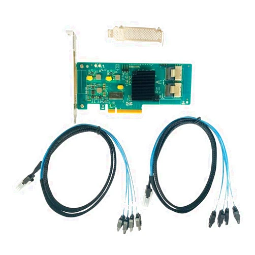 LANPAN LSI 9201-8i RAID Controller Card 6G HBA FW P20 9211-8i IT Mode ZFS FreeNAS unRAID SAS PCI E Expander Card + 2*SFF-8087 SATA