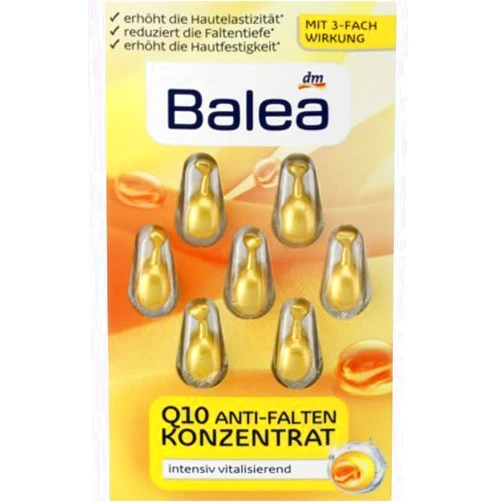 Balea Q10 Anti-Wrinkle Concentrate, 7 pieces (Pack of 2) - German product