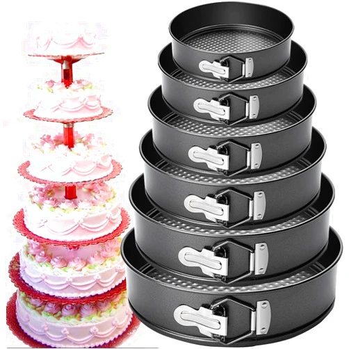 Yetthpowr 6PCS Springform Pan Round Non Stick Cheesecake Pan Durable Cake Baking Pans with Removable Bottom Cake Molds for Baking