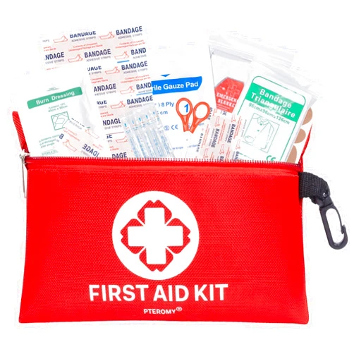 PTEROMY 150 Piece Mini First Aid Kit, Portable Small Emergency Kits Compact 1st Aid Kit for Car, Travel, Home, Camping, Outdoor, Hiking